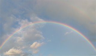 Afternoon shower rainbow