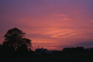 Rainbow sunset glow