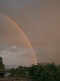 Rainbow near sunset