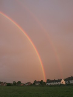 Sunset rainbow