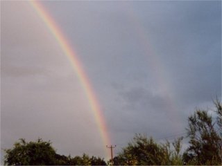 Rainbow before sunset