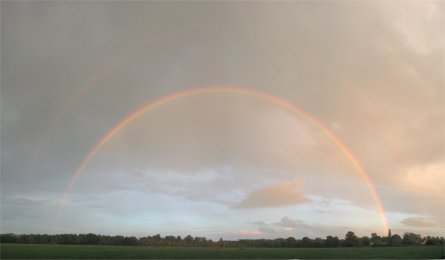 Full sunset rainbow