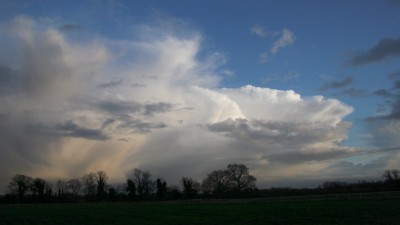 Dramatic shower cloudscape