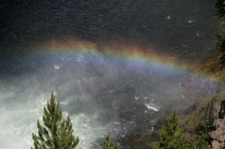 Rainbow in spray at Upper Falls