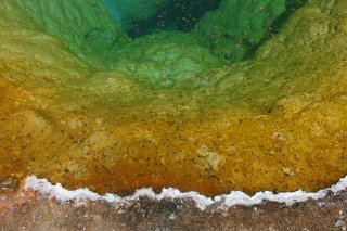 Colourful hot springs