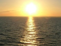 Glitter path on water