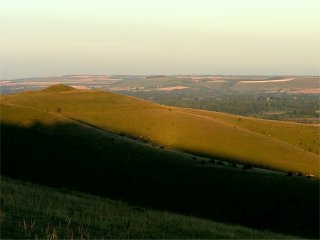 Opposition effect from a hill