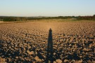 Opposition Effect on a Ploughed Field