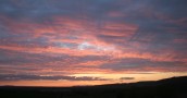 Fiery Sunset and Shadows